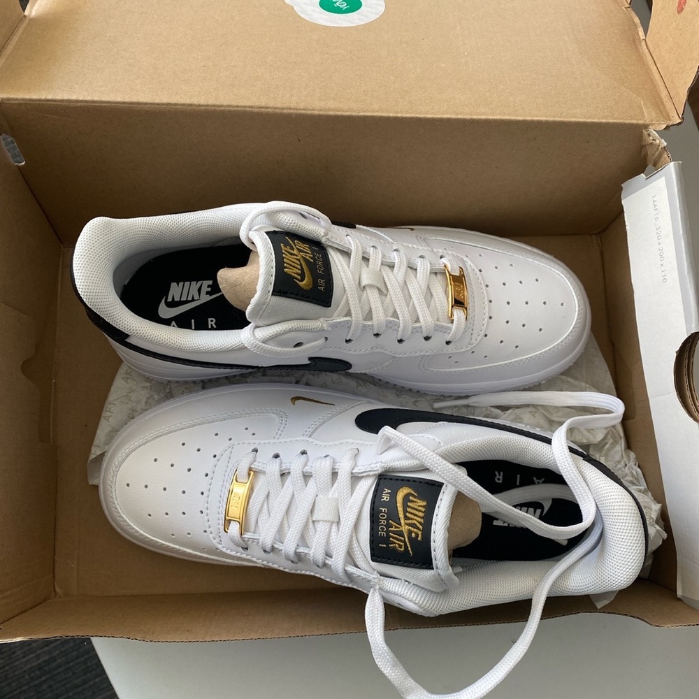 Nike air force 1s gold NWT
